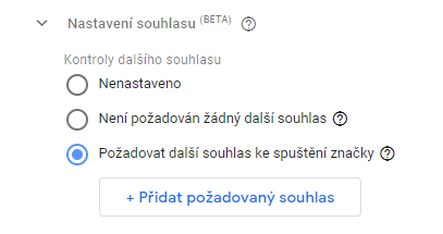 Nastavení souhlasu