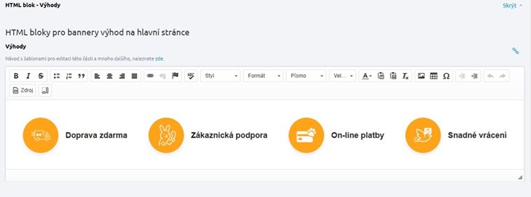USP – vizuální bloky