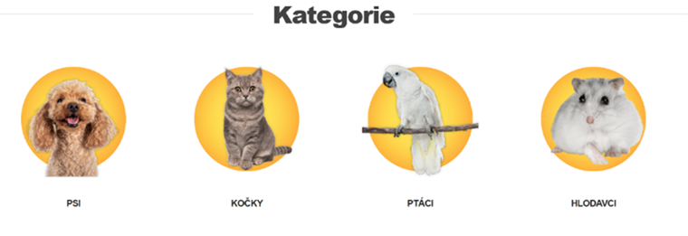 Rozcestník kategorií – ukázka