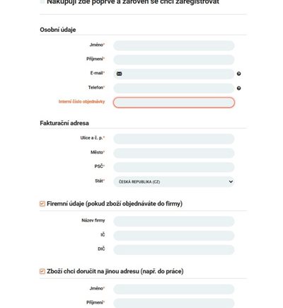Modernizované formuláře – ukázka